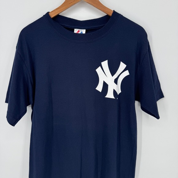 Majestic New York Yankees Robinson Cano MLB Baseball T Shirt Mens Medium Y2K NWT - Picture 2 of 7